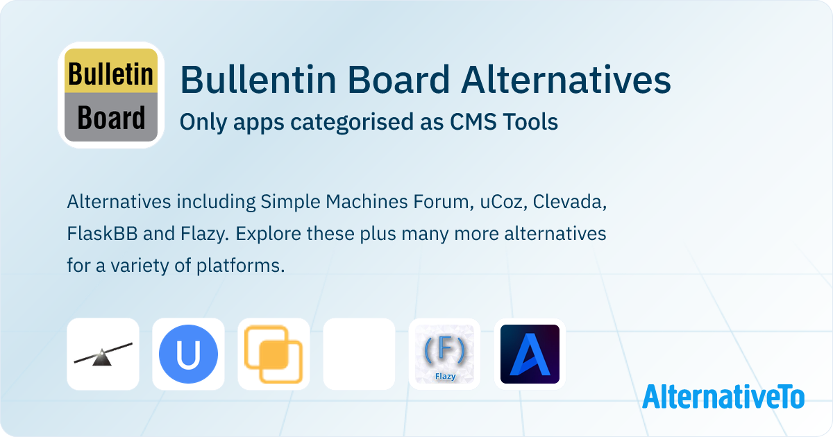 Bullentin Board Alternatives: Top 6 CMS Tools | AlternativeTo