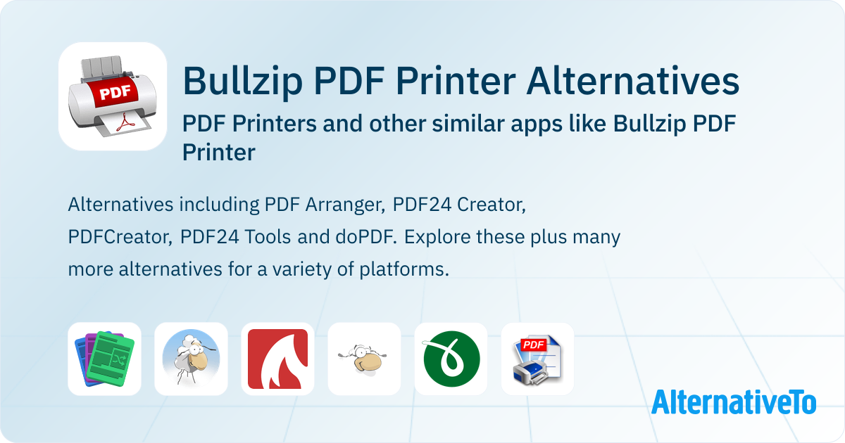 Bullzip PDF Printer Alternatives: Top 12 PDF Printers & Similar Apps ...