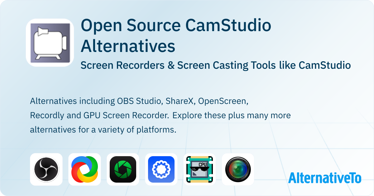 Open Source CamStudio Alternatives: Top 12 Screen Recorders | AlternativeTo