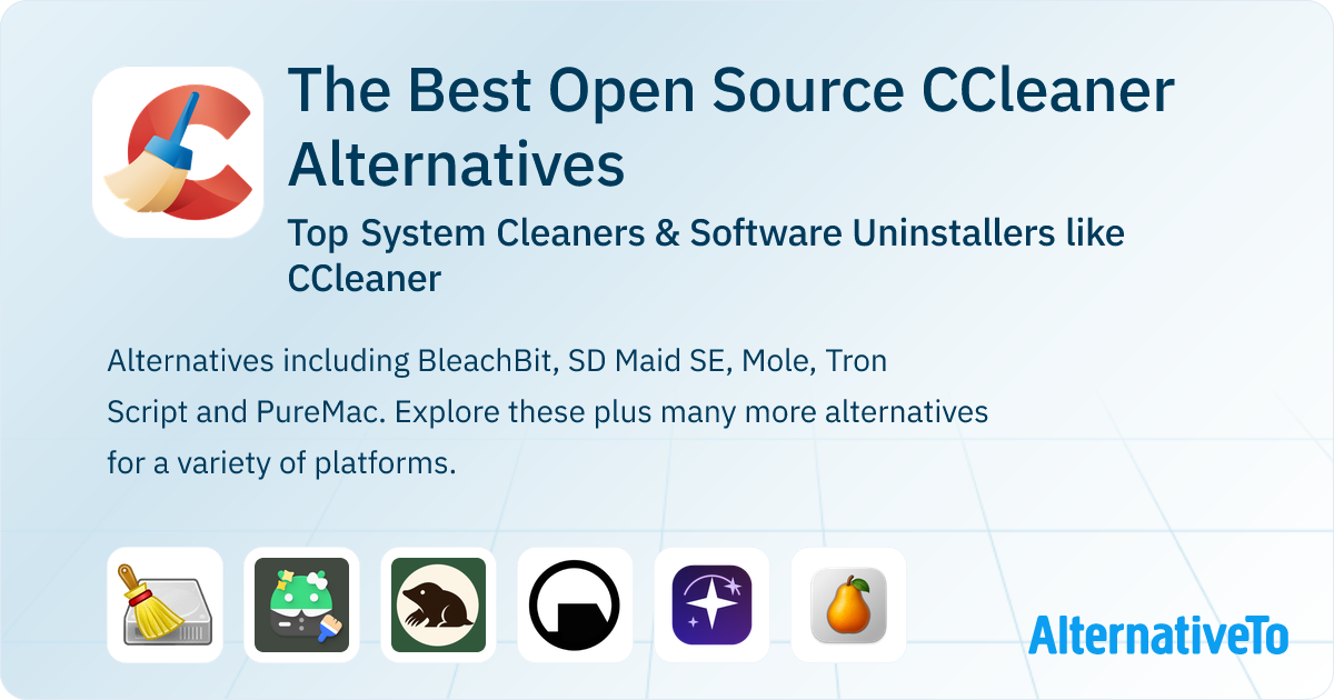 Open Source CCleaner Alternatives: Top 19 System Cleaners | AlternativeTo