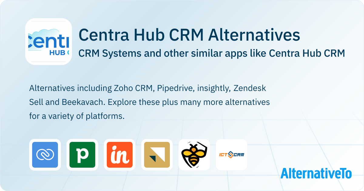 Centra Hub CRM Competitors: Top 12 Alternative CRM Systems | AlternativeTo