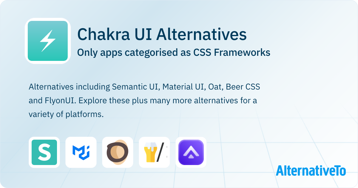 Chakra UI Alternatives: Top 4 CSS Frameworks | AlternativeTo