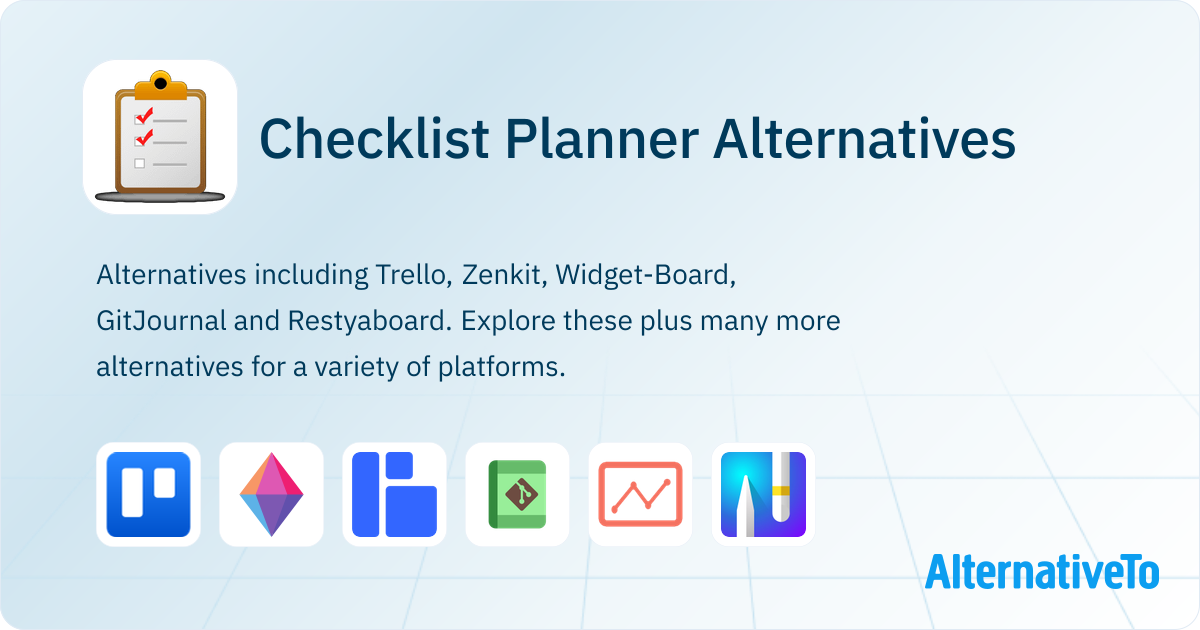Checklist Planner Alternatives - Explore Similar Apps | AlternativeTo