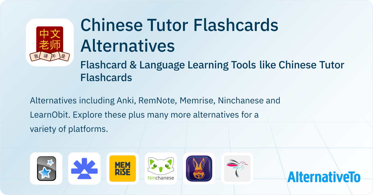 Chinese Tutor Flashcards Alternatives: Top 12 Flashcard Learning Tools ...
