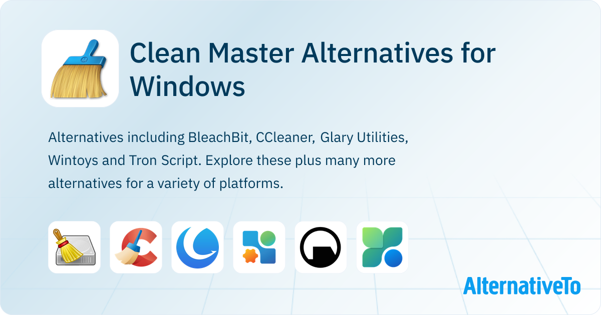 Clean Master Alternatives for Windows: Top 12 System Cleaners ...