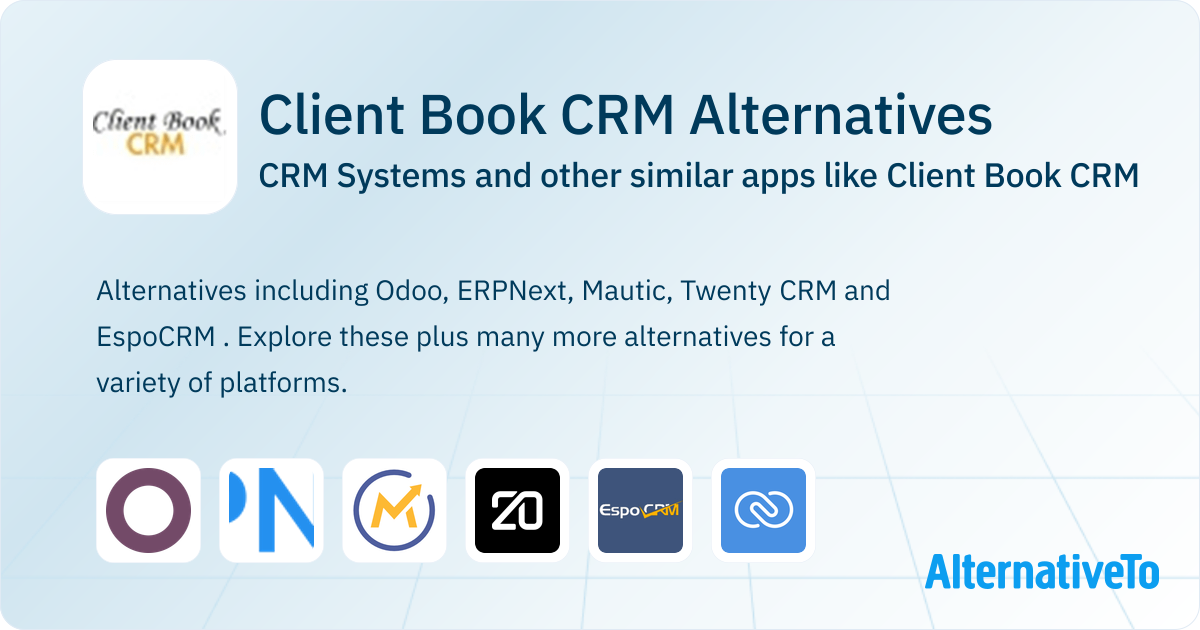 Client Book CRM Competitors: Top 12 Alternative CRM Systems | AlternativeTo