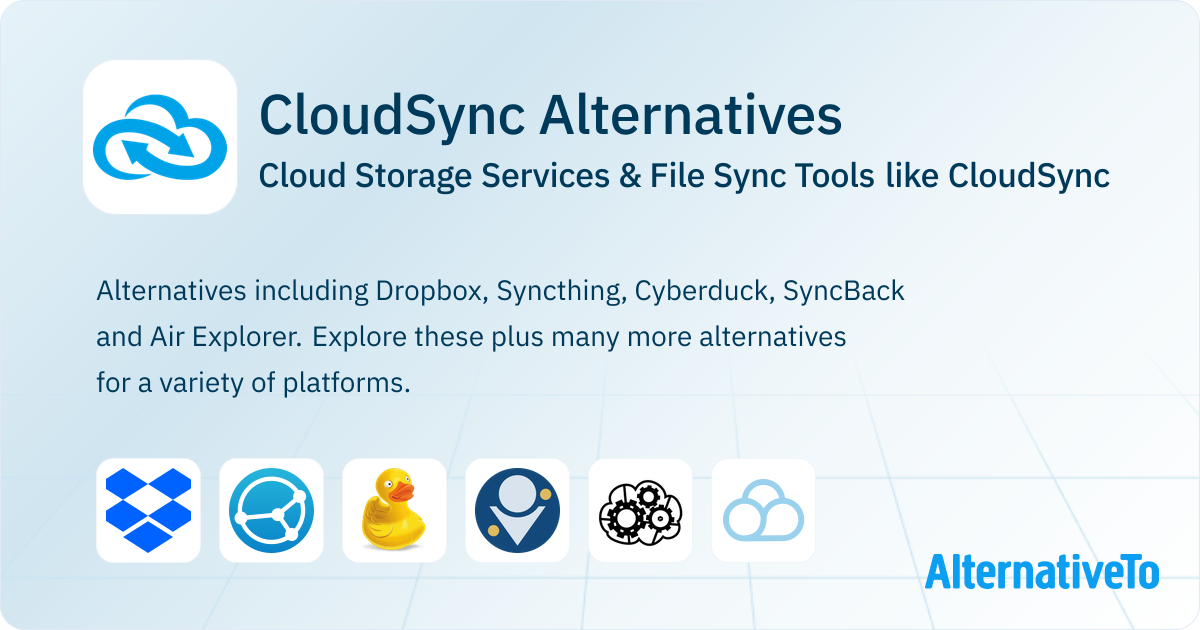 CloudSync Alternatives: Top 12 Cloud Storage Services | AlternativeTo
