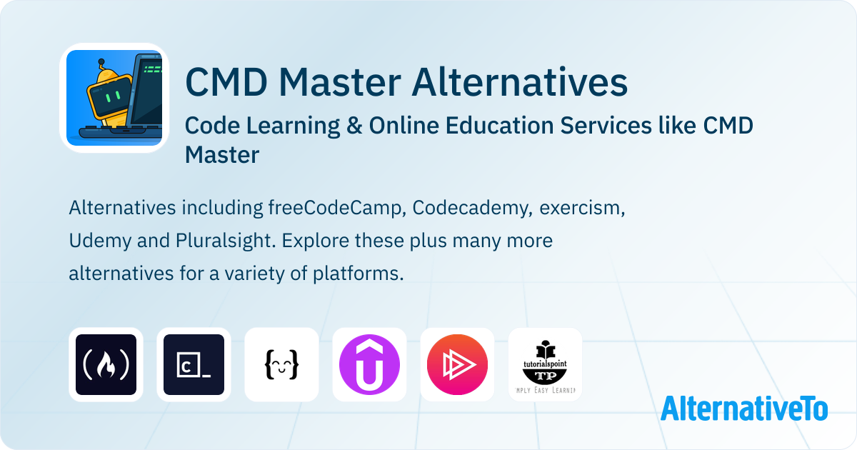 CMD Master Alternatives: Top 24 Code Learning Services | AlternativeTo