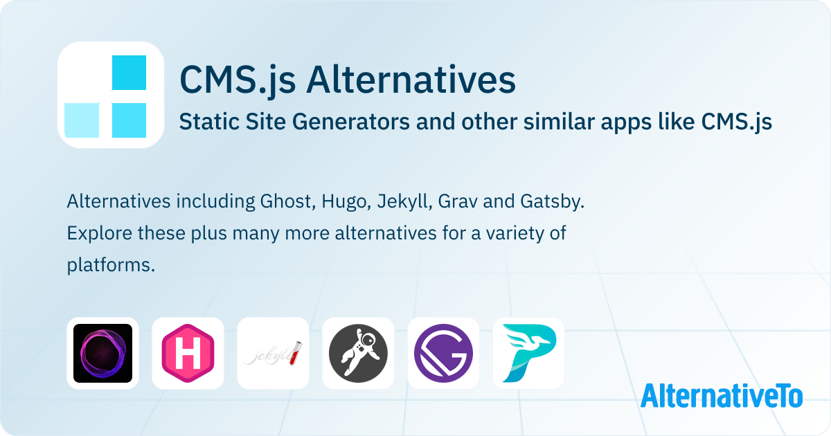 CMS.js Alternatives: Top 12 Static Site Generators & Similar Apps ...