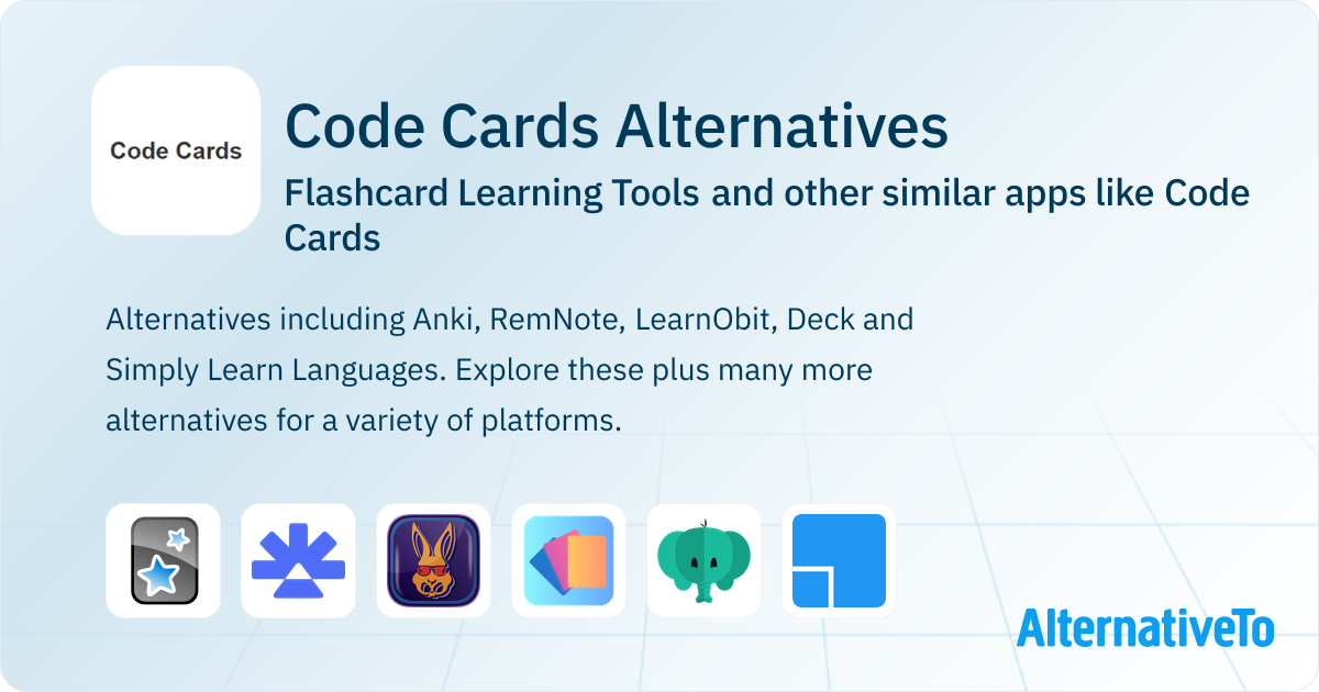 Code Cards Alternatives: Top 11 Flashcard Learning Tools & Similar ...