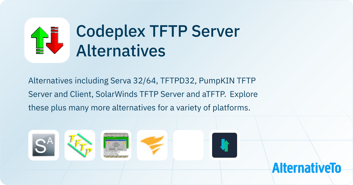 Codeplex TFTP Server Alternatives - Explore Similar Software ...