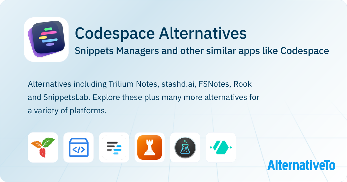 Codespace Alternatives: Top 14 Snippets Managers & Similar Apps ...