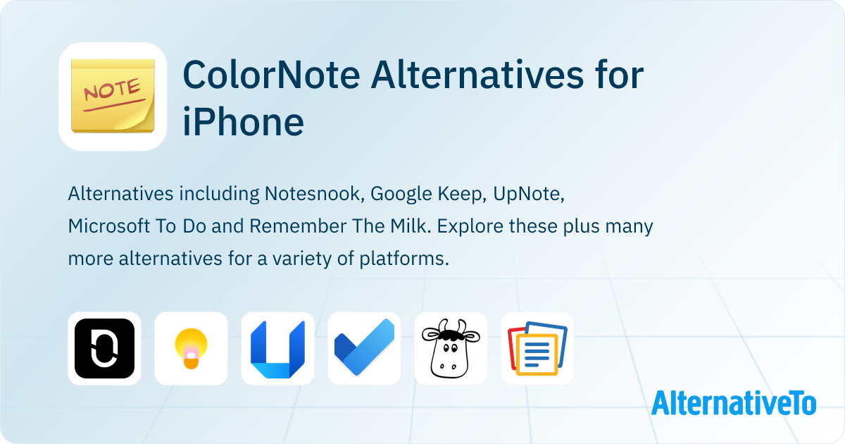 ColorNote Alternatives for iPhone: Top 12 Note-taking Tools | AlternativeTo