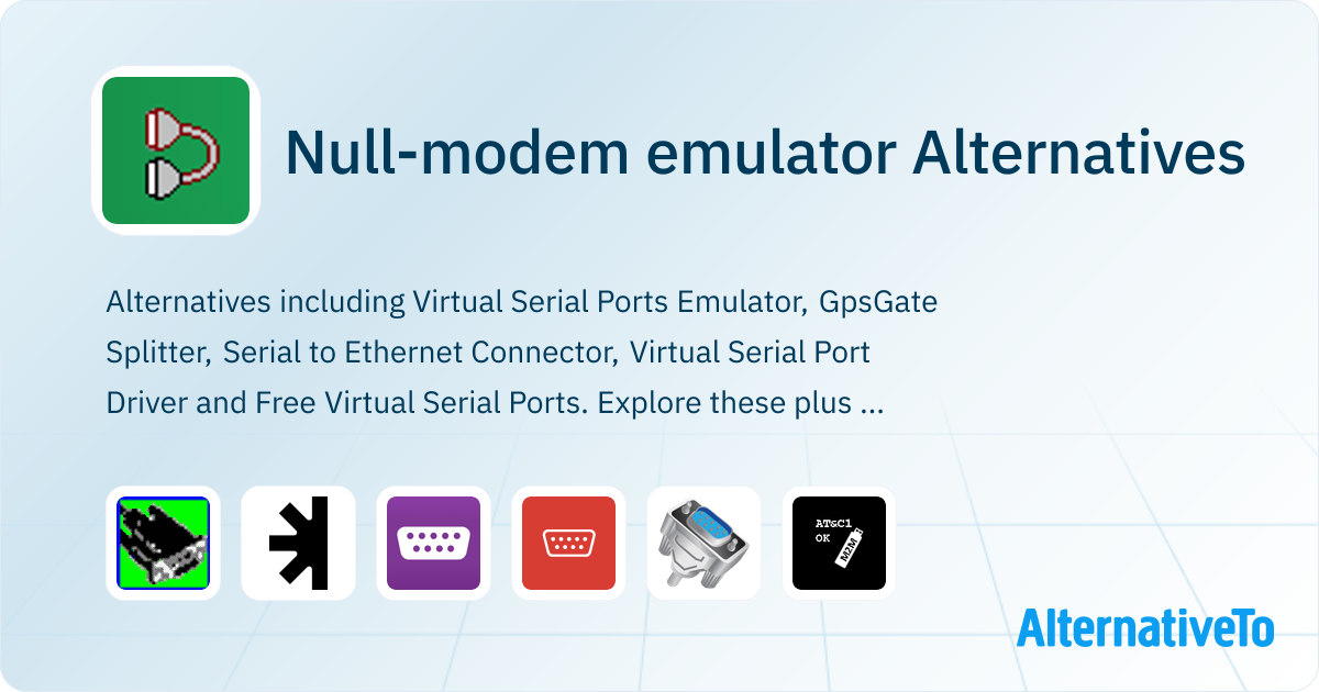 Null Modem Simulator Null-modem emulator Alternatives - Explore Similar Software | AlternativeTo
