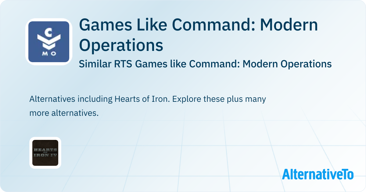 Games Like Command: Modern Operations: Similar RTS Games | AlternativeTo