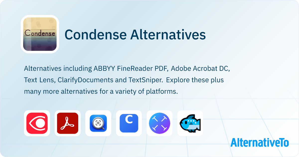 Condense Alternatives - Explore Similar Software | AlternativeTo