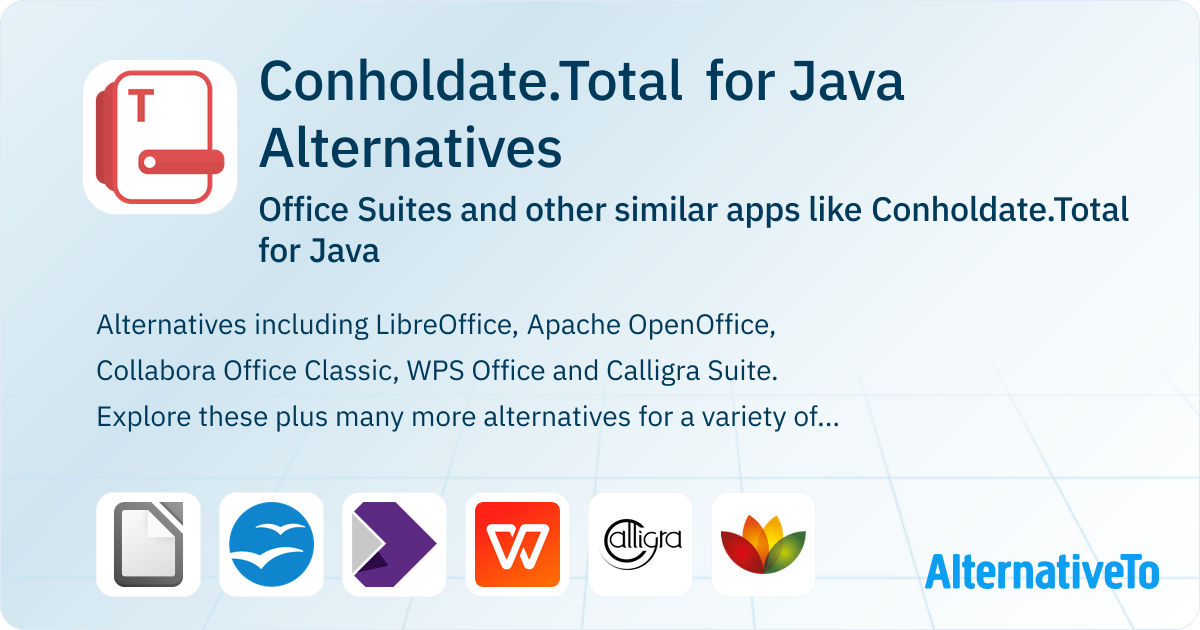 Conholdate.Total for Java Alternatives: Top 12 Office Suites & Similar ...