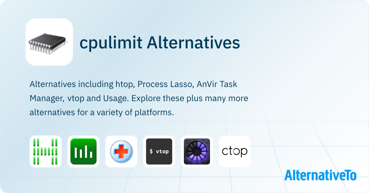 cpulimit Alternatives - Explore Similar Software | AlternativeTo