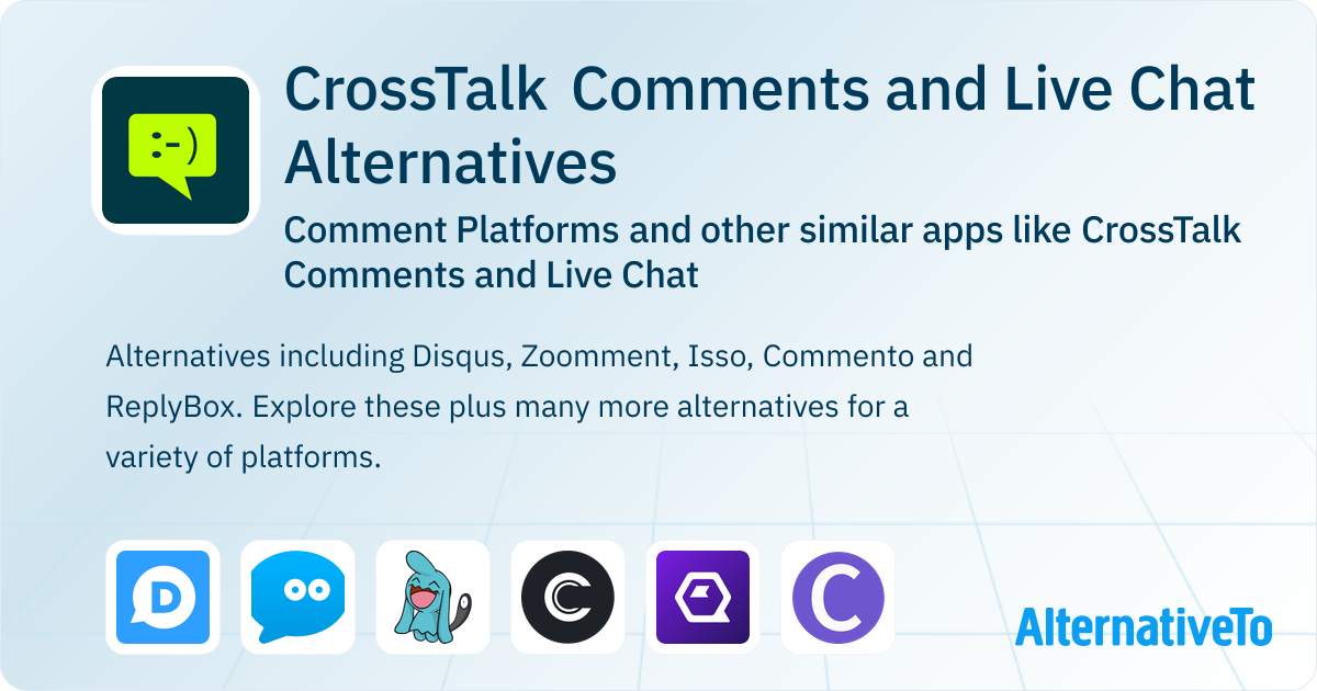 CrossTalk Comments and Live Chat Alternatives: Top 16 Comment Platforms ...