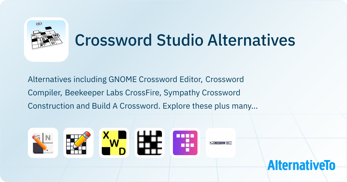 Crossword Studio Alternatives - Explore Similar Software | AlternativeTo