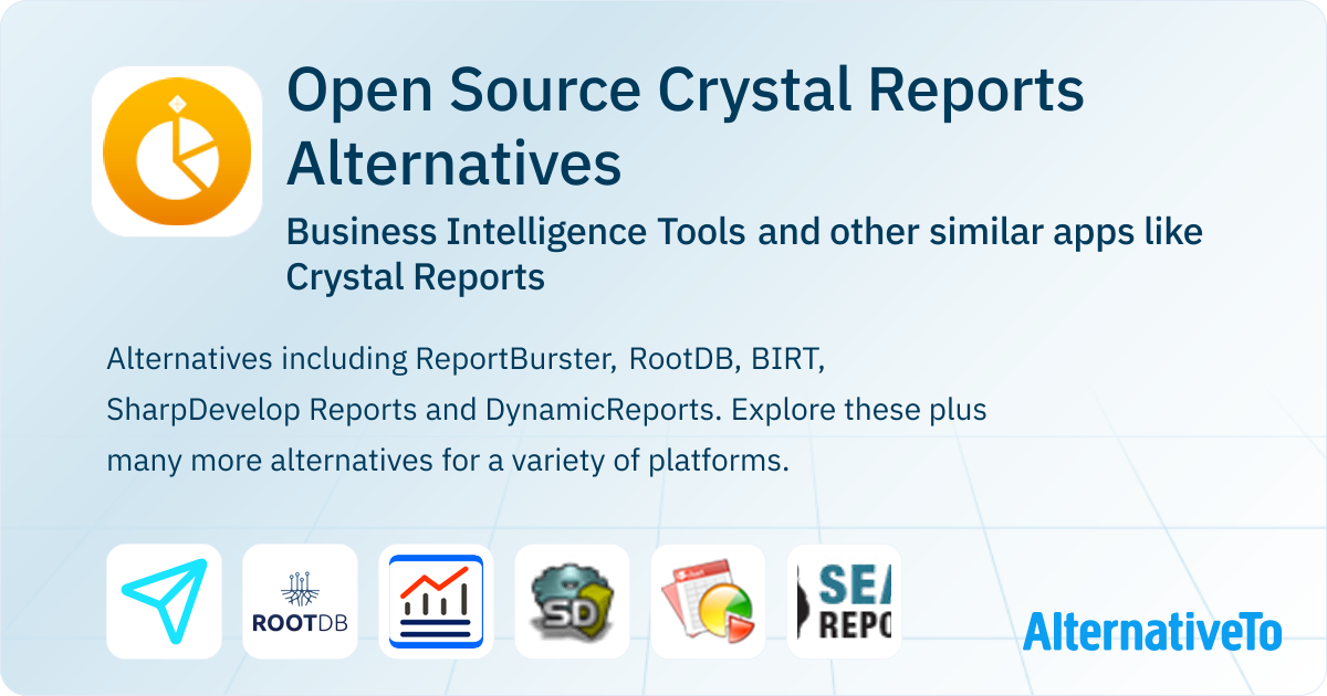 Open Source Crystal Reports Competitors: Top 15 Alternative Business ...