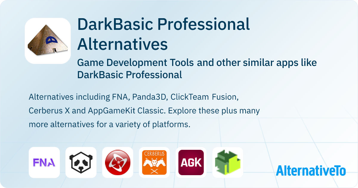 DarkBasic Professional Alternatives: Top 15 Game Development Tools ...