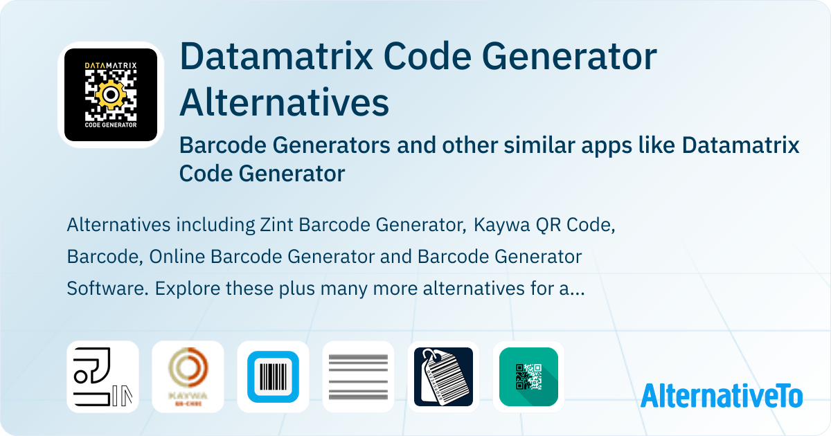 Bottom Line Code Generator Datamatrix Code Generator Alternatives: Top 7 Barcode Generators ...