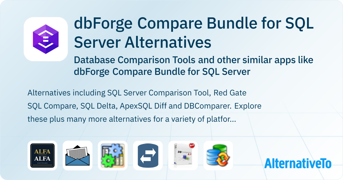 dbForge Compare Bundle for SQL Server Alternatives: Top 6 Database ...