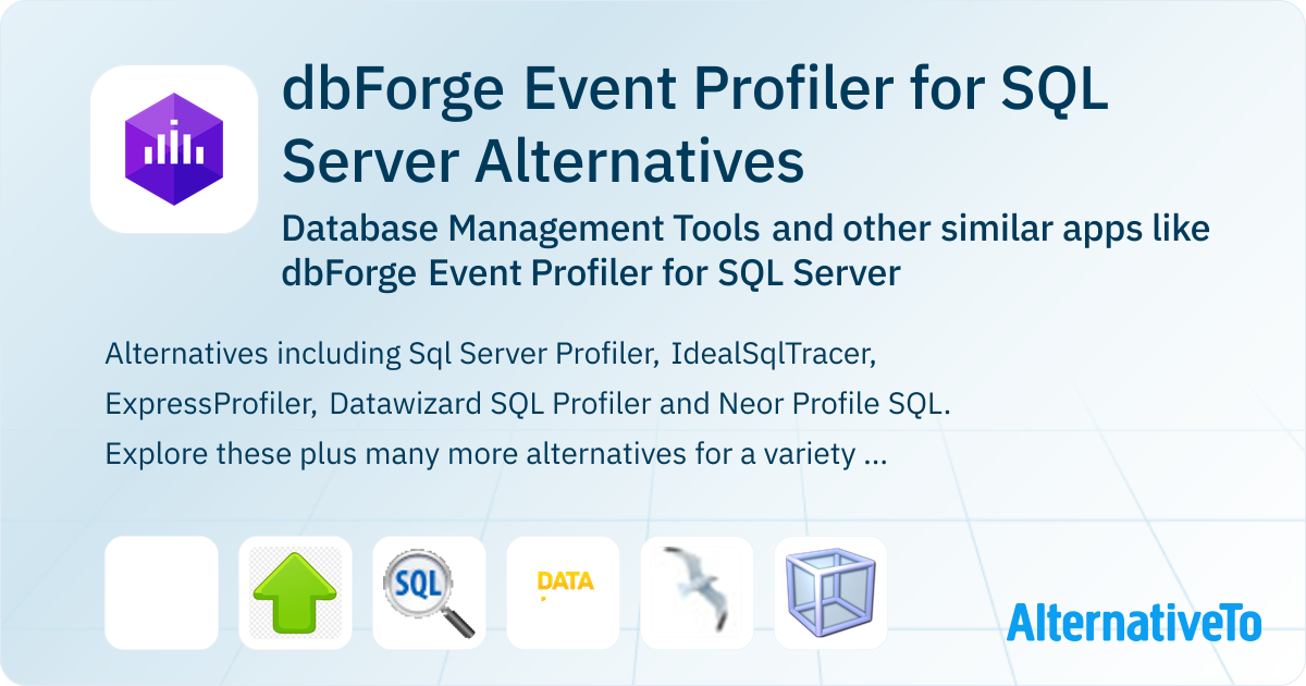 dbForge Event Profiler for SQL Server Alternatives: Top 7 Database ...
