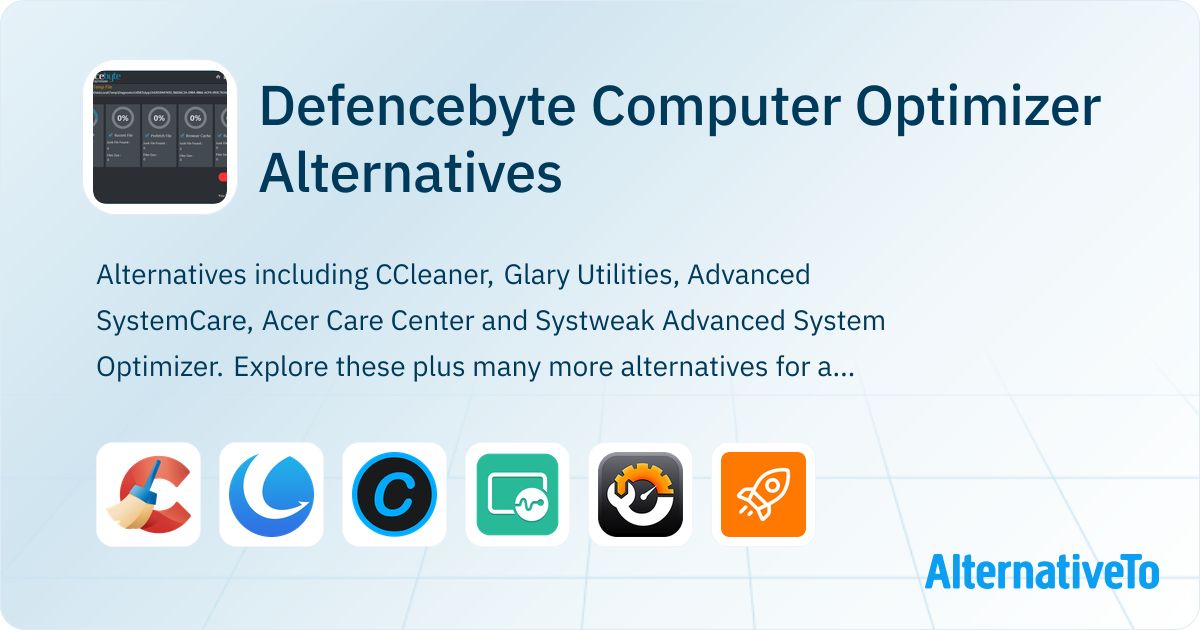 Defensebytes Computer Optimizer Defencebyte Computer Optimizer Alternatives - Explore Similar Software ...