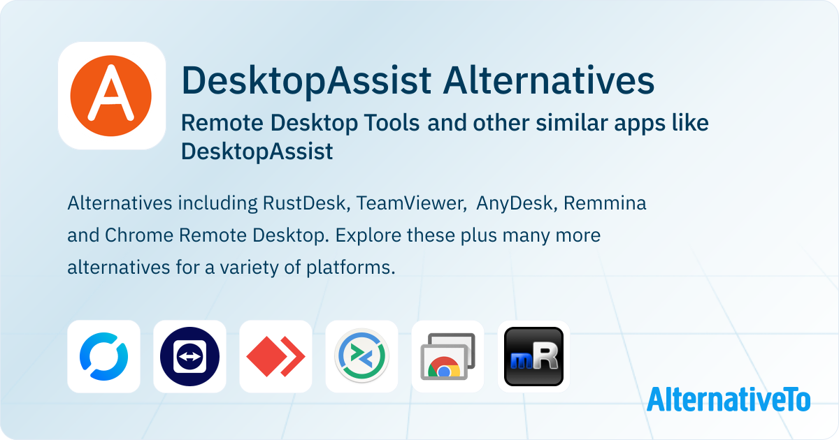 Desktop Assistant Software DesktopAssist Alternatives: Top 12 Remote Desktop Tools & Similar Apps ...