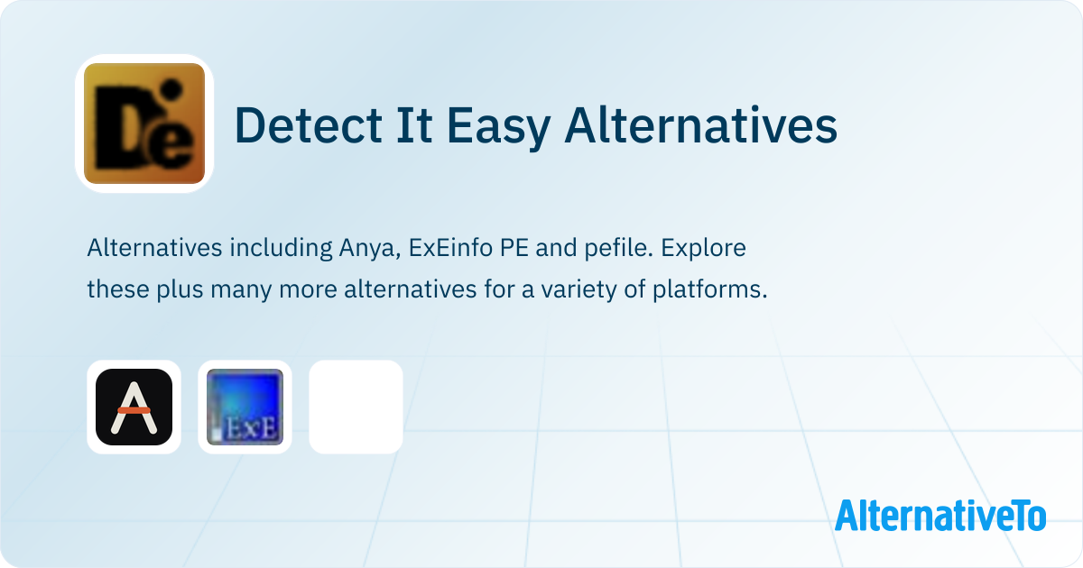 Detect It Easy Alternatives - Explore Similar Software | AlternativeTo