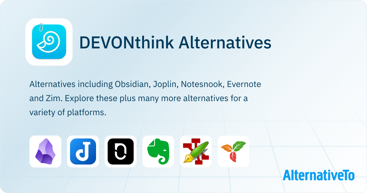 Devonthink Apps DEVONthink Alternatives: Top 12 Note-taking Tools & Similar Apps ...