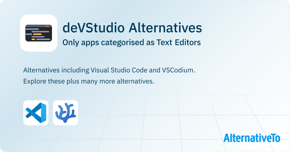 deVStudio Alternatives: Top 2 Text Editors | AlternativeTo