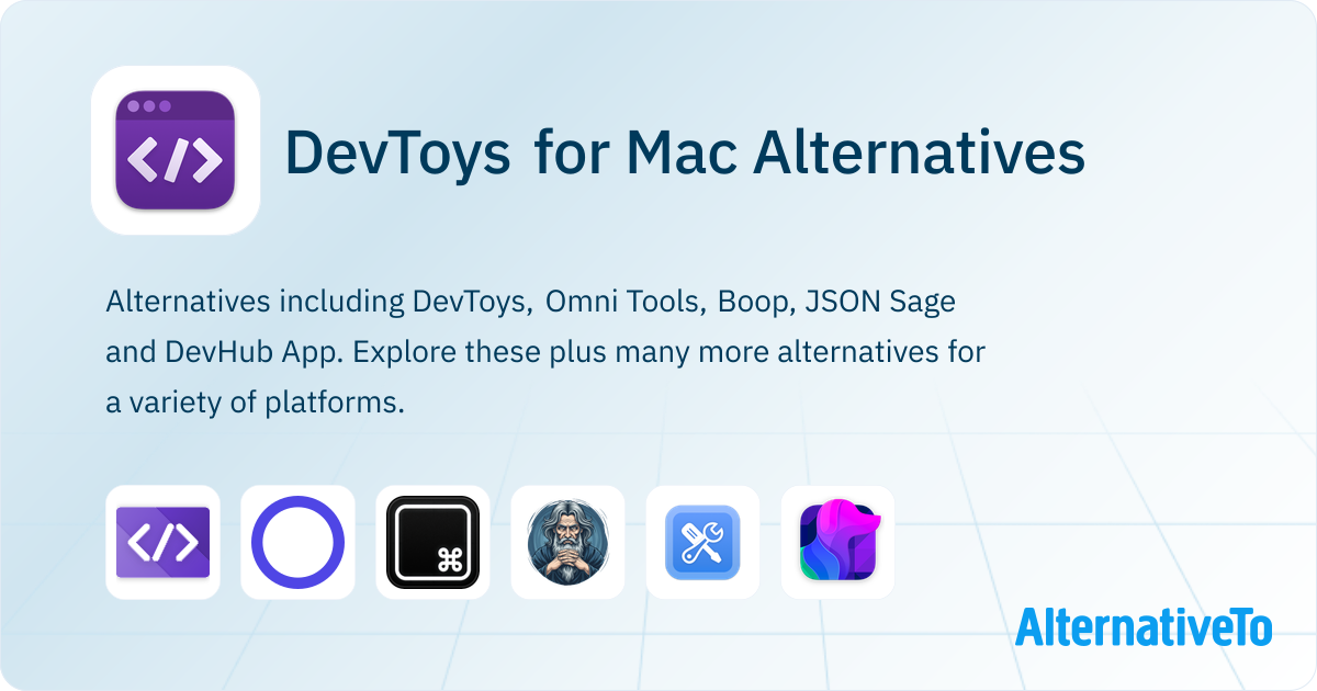 DevToys for Mac Alternatives - Explore Similar Software | AlternativeTo