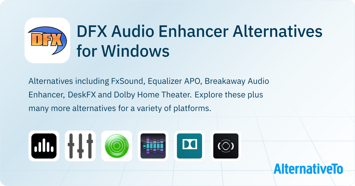 Dfx Alternative DFX Audio Enhancer Alternatives for Windows: Top 9 Audio Players ...