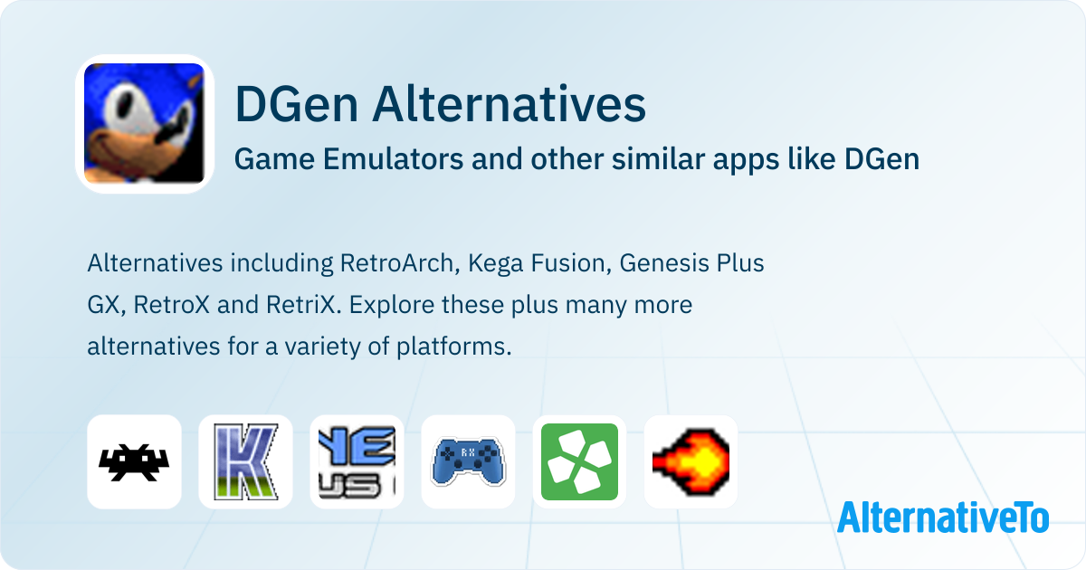 Dgen DGen Alternatives: Top 12 Game Emulators & Similar Apps | AlternativeTo