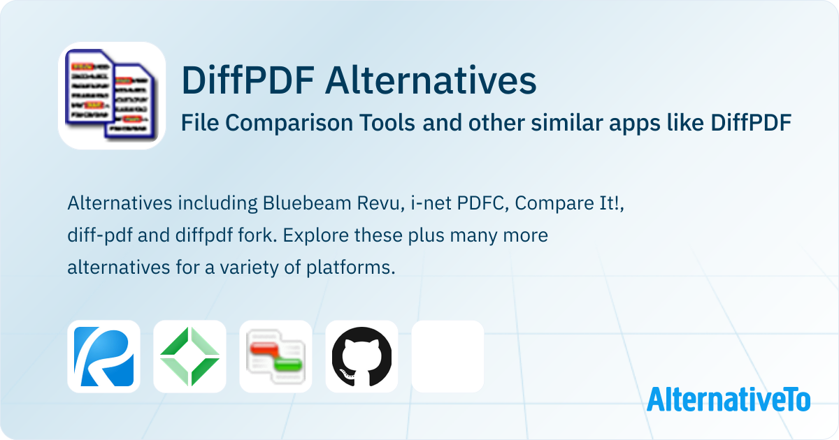 Diffpdf Logo DiffPDF Alternatives: Top 5 File Comparison Tools & Similar Apps ...