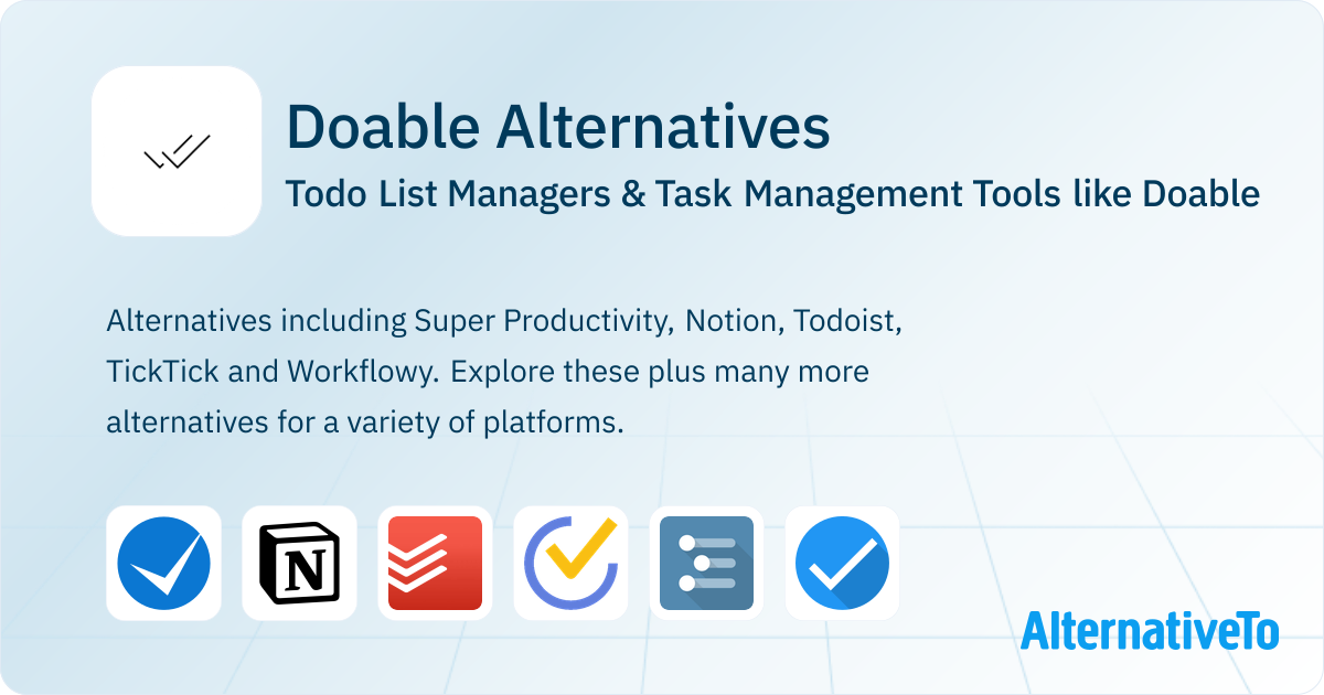 Doable Alternatives: Top 12 Todo List Managers | AlternativeTo