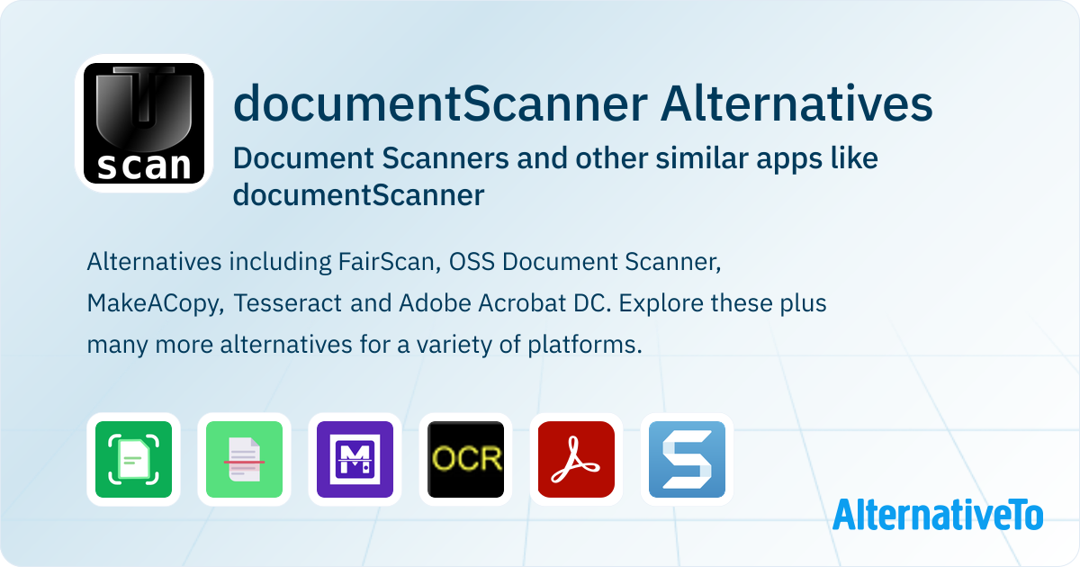 documentScanner Alternatives: Top 12 Document Scanners & Similar Apps ...