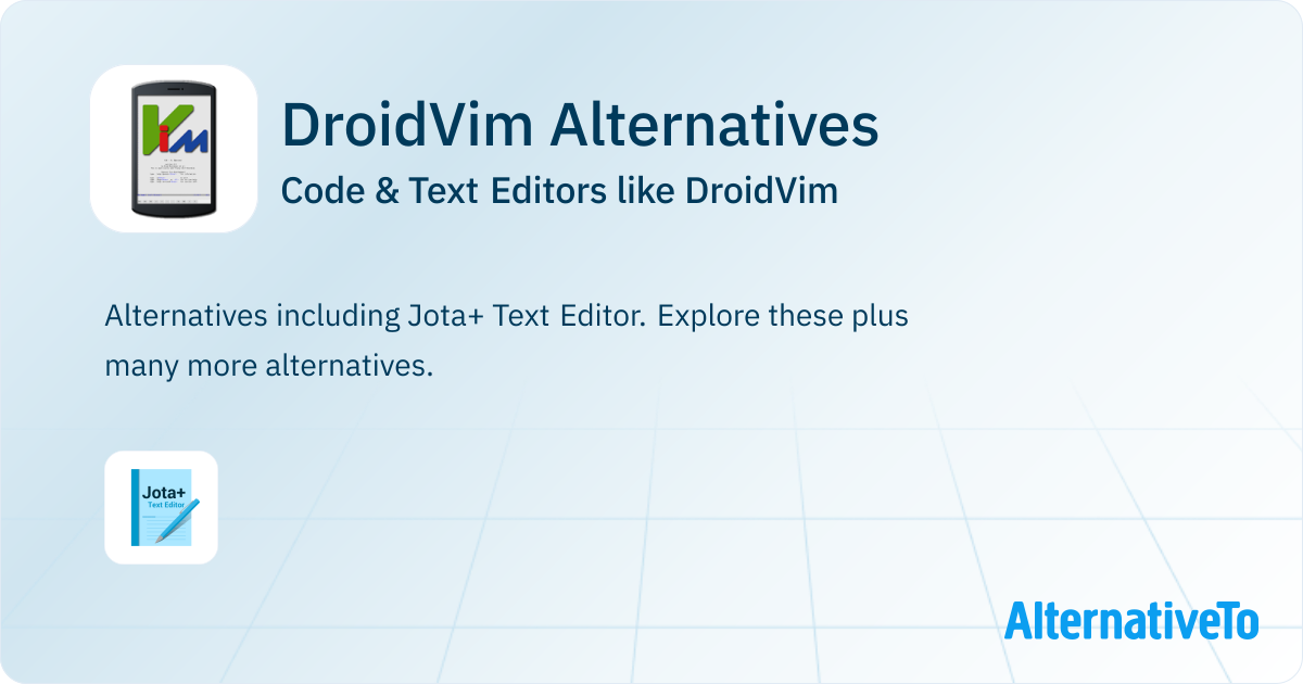 DroidVim Alternatives: Top 1 Code & Text Editors | AlternativeTo