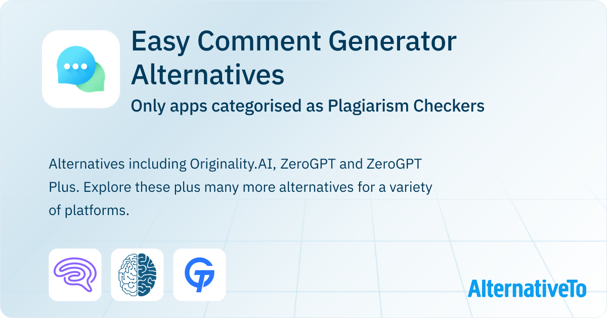 Easy Comment Generator Alternatives: Top 3 Plagiarism Checkers ...