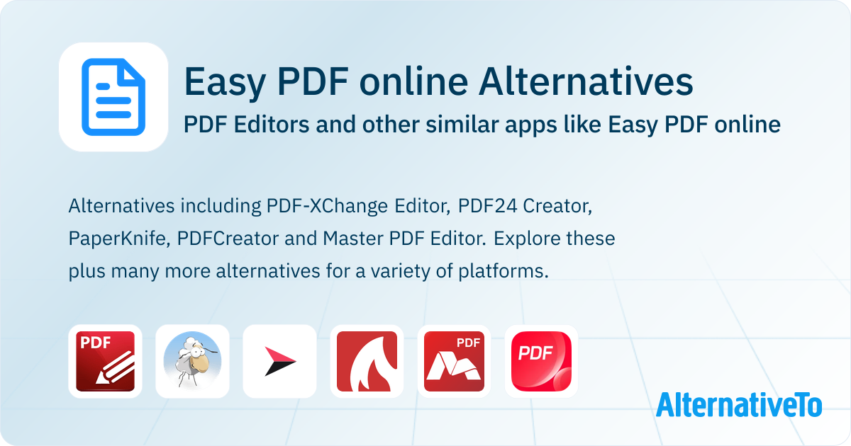 Easy PDF online Alternatives: Top 13 PDF Editors & Similar Websites ...