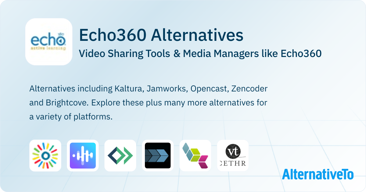 Echo360 Alternatives: Top 15 Video Sharing Tools | AlternativeTo