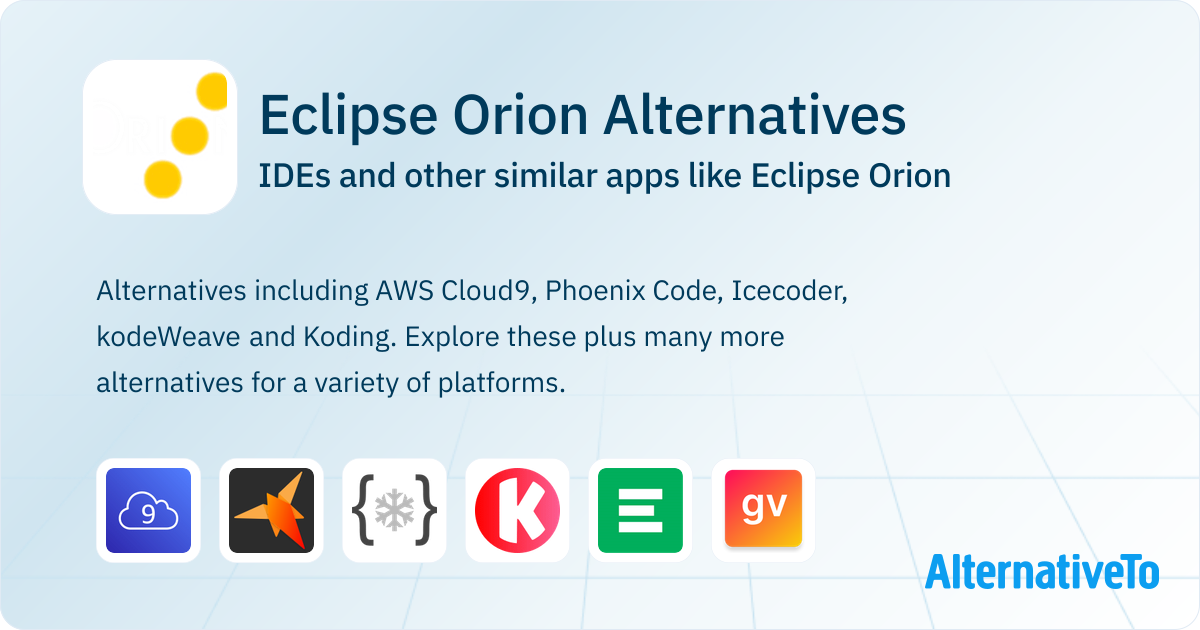 Eclipse Orion Alternatives: Top 20 IDEs & Similar Websites | AlternativeTo