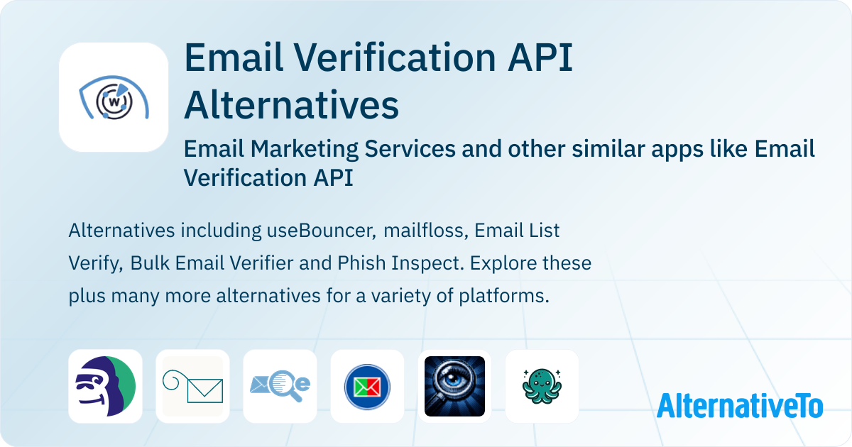 Top Message Verify Api Email Verification API Alternatives: Top 5 Email Marketing Services ...