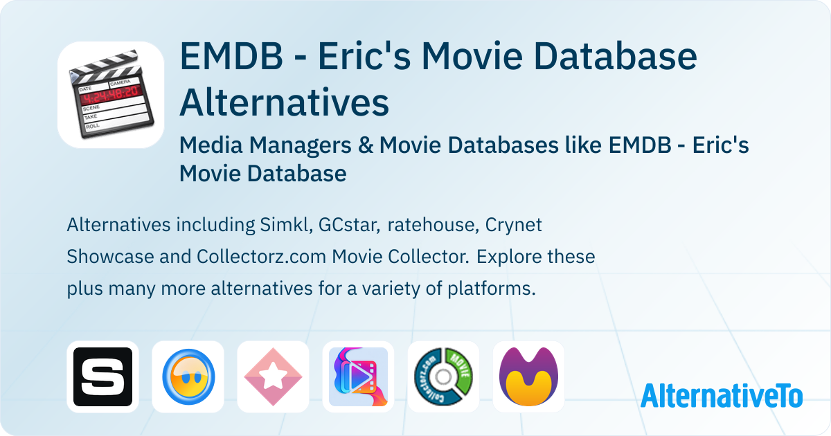 EMDB - Eric's Movie Database Alternatives: Top 12 Movie Databases ...