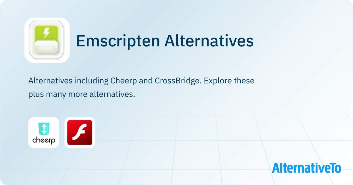 Emscripten Alternatives - Explore Similar Software | AlternativeTo