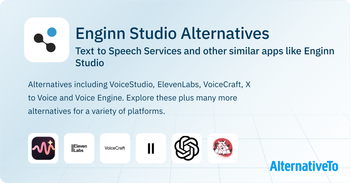 Enginn Studio Alternatives: Top 21 Text to Speech Services & Similar ...
