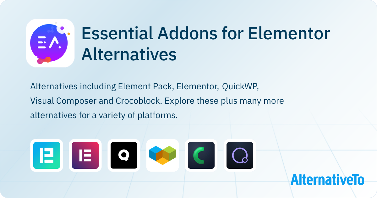 Essential Addons for Elementor Alternatives - Explore Similar Sites & Apps | AlternativeTo
